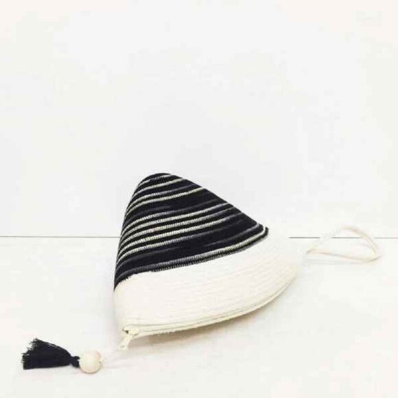 MIA MELANGE Black IKAT Cotton Clutch Purse - Picture 6 of 15